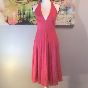 WOMANS VINTAGE JCREW BACKLESS PINK SUMMER DRESS SIZE 4
